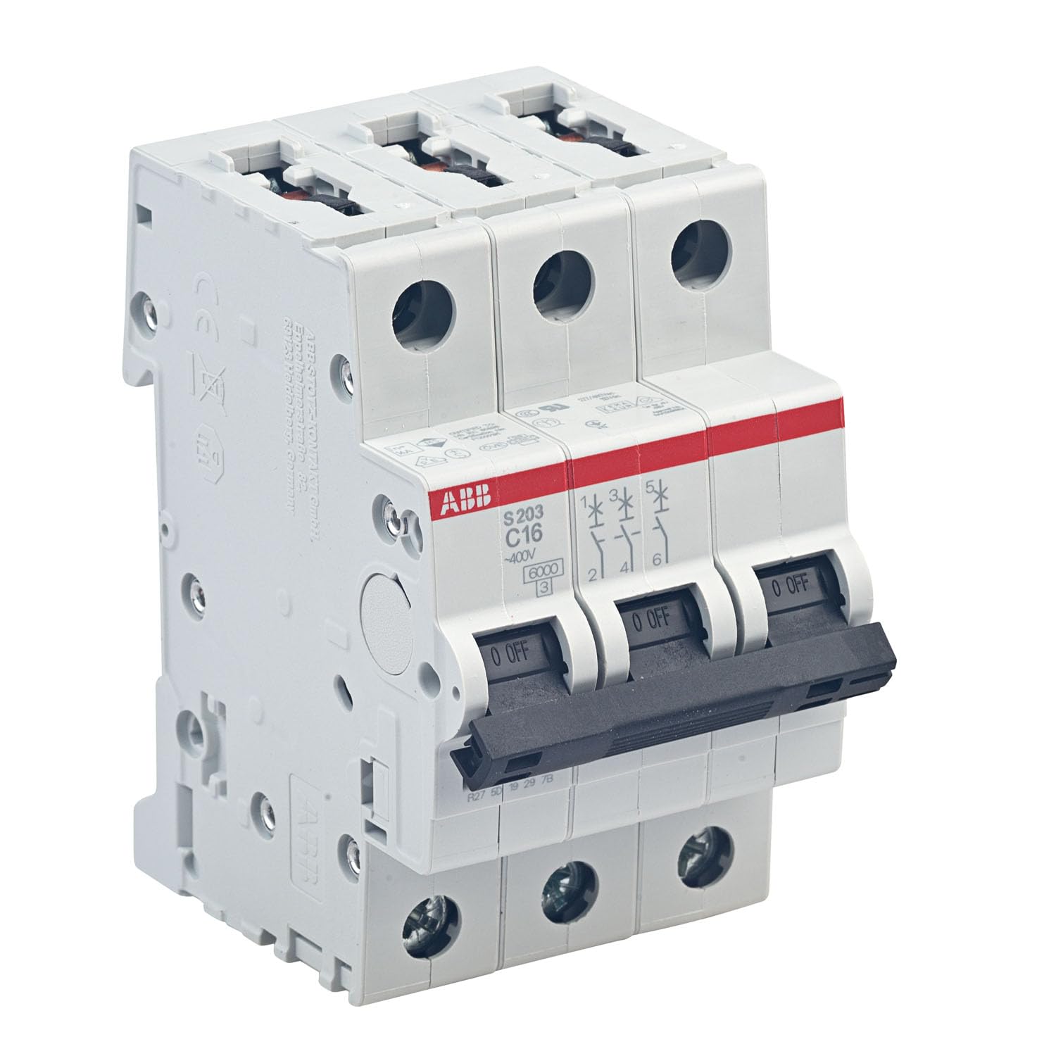 Leitungsschutzschalter ABB S202-C63 – 2-polig, 63 A, C-Charakteristik
